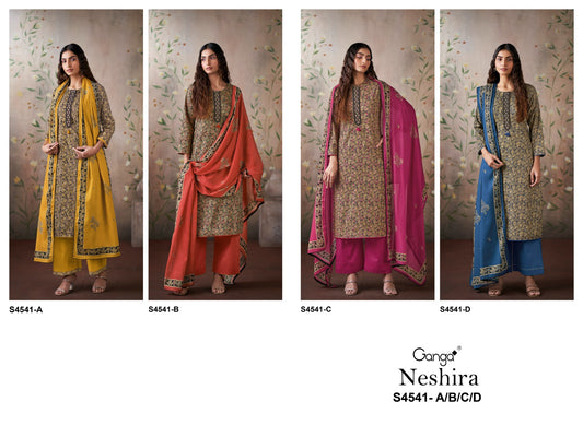 Neshira S4541 Ganga Cotton Pant Style Suits Wholesale Price