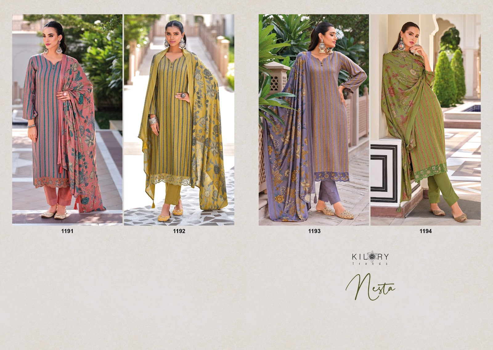 Nesta Kilory Viscose Pashmina Suits Wholesale Rate