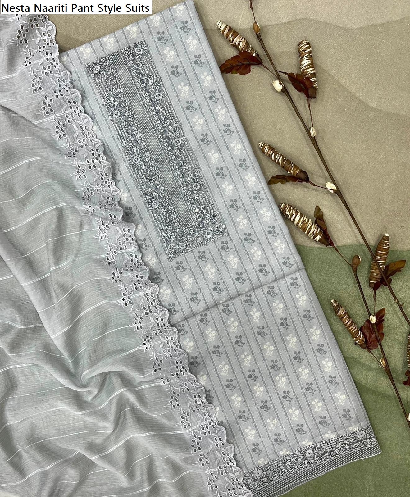 Nesta Naariti Pure Linen Pant Style Suits Supplier