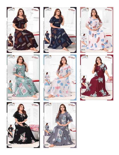 Net Sleeves 1610 Ruchee Fashion Rayon Night Gowns Supplier