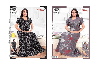 Net Sleeves 1809 Ruchee Fashion Alpine Night Gowns Wholesale Rate