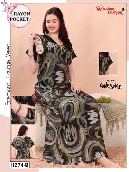 Net Sleeves Ruchee Fashion Night Gowns Exporter India