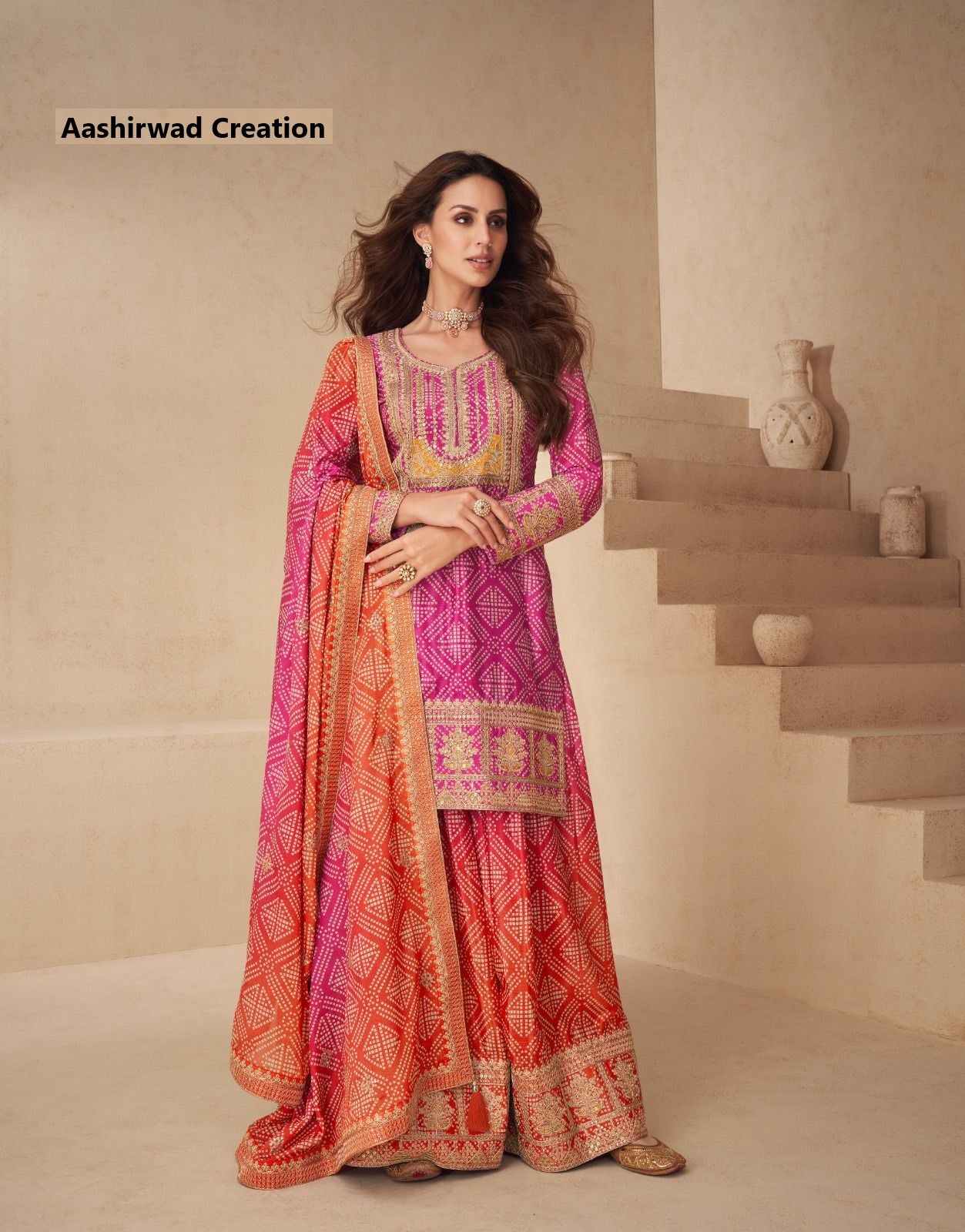 Netra Aashirwad Creation Chinon Readymade Suits Manufacturer