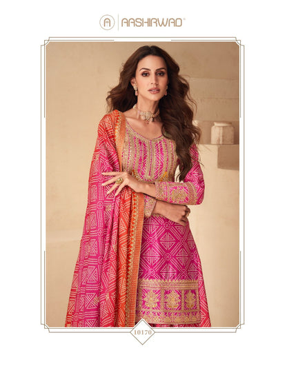 Netra Aashirwad Creation Chinon Readymade Suits Manufacturer