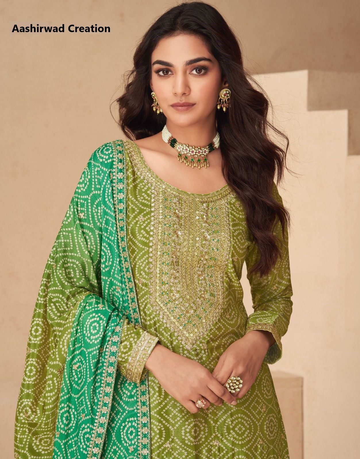 Netra Aashirwad Creation Chinon Readymade Suits Manufacturer