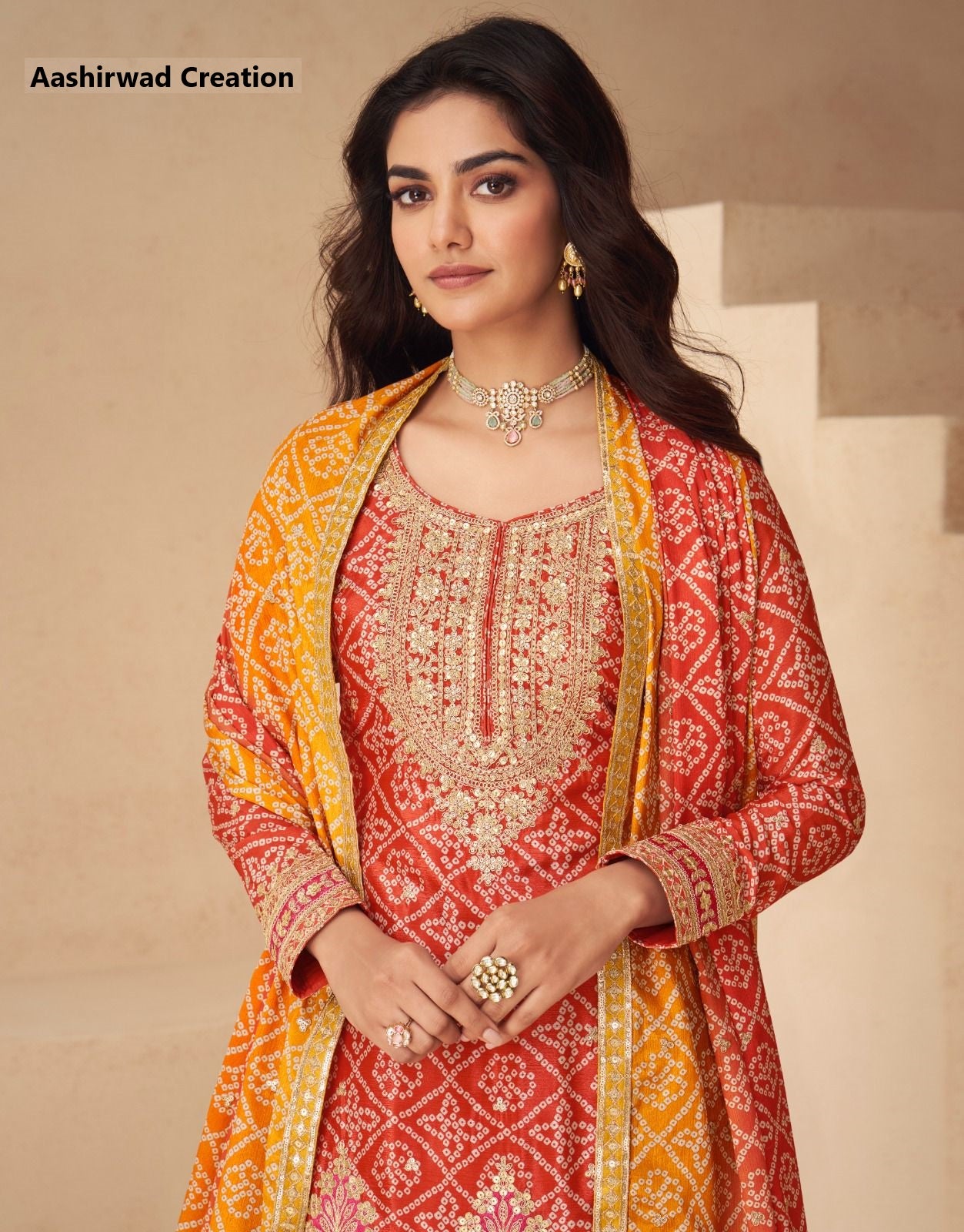 Netra Aashirwad Creation Chinon Readymade Suits Manufacturer