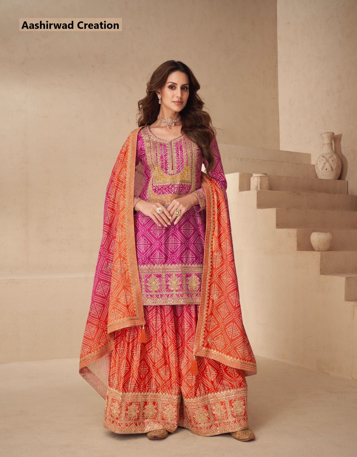 Netra Aashirwad Creation Chinon Readymade Suits Manufacturer