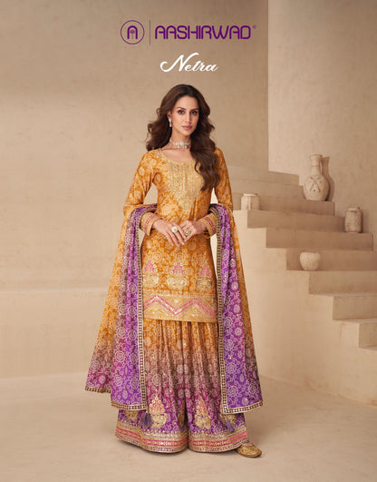 Netra Aashirwad Creation Chinon Readymade Suits Manufacturer