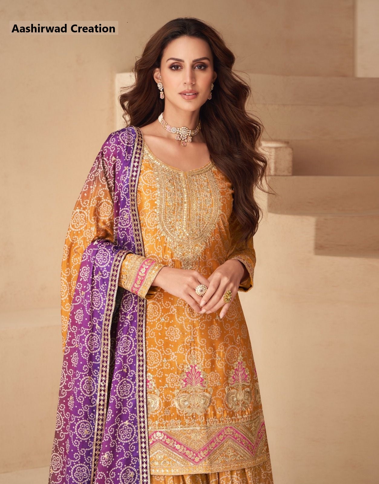 Netra Aashirwad Creation Chinon Readymade Suits Manufacturer
