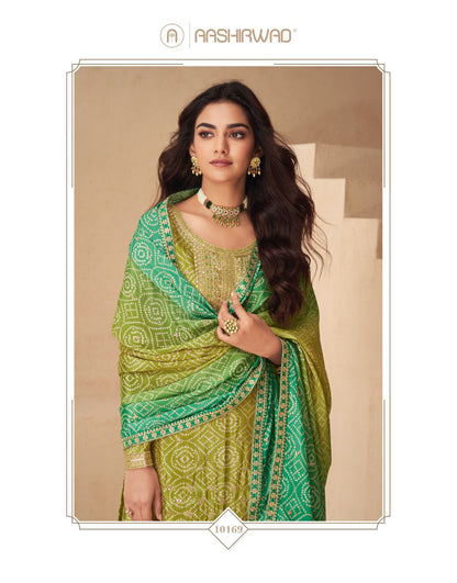 Netra Aashirwad Creation Chinon Readymade Suits Manufacturer