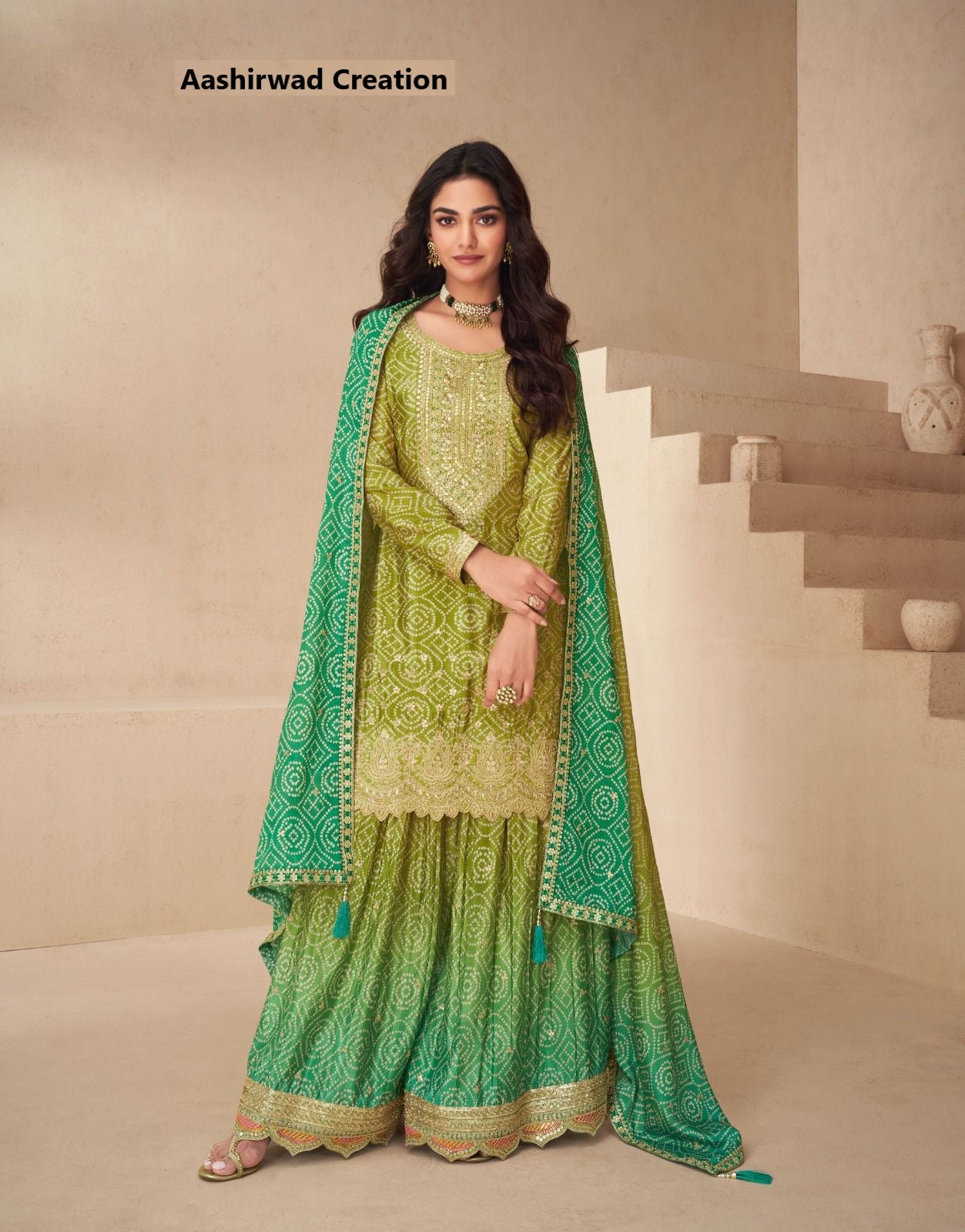 Netra Aashirwad Creation Chinon Readymade Suits Manufacturer