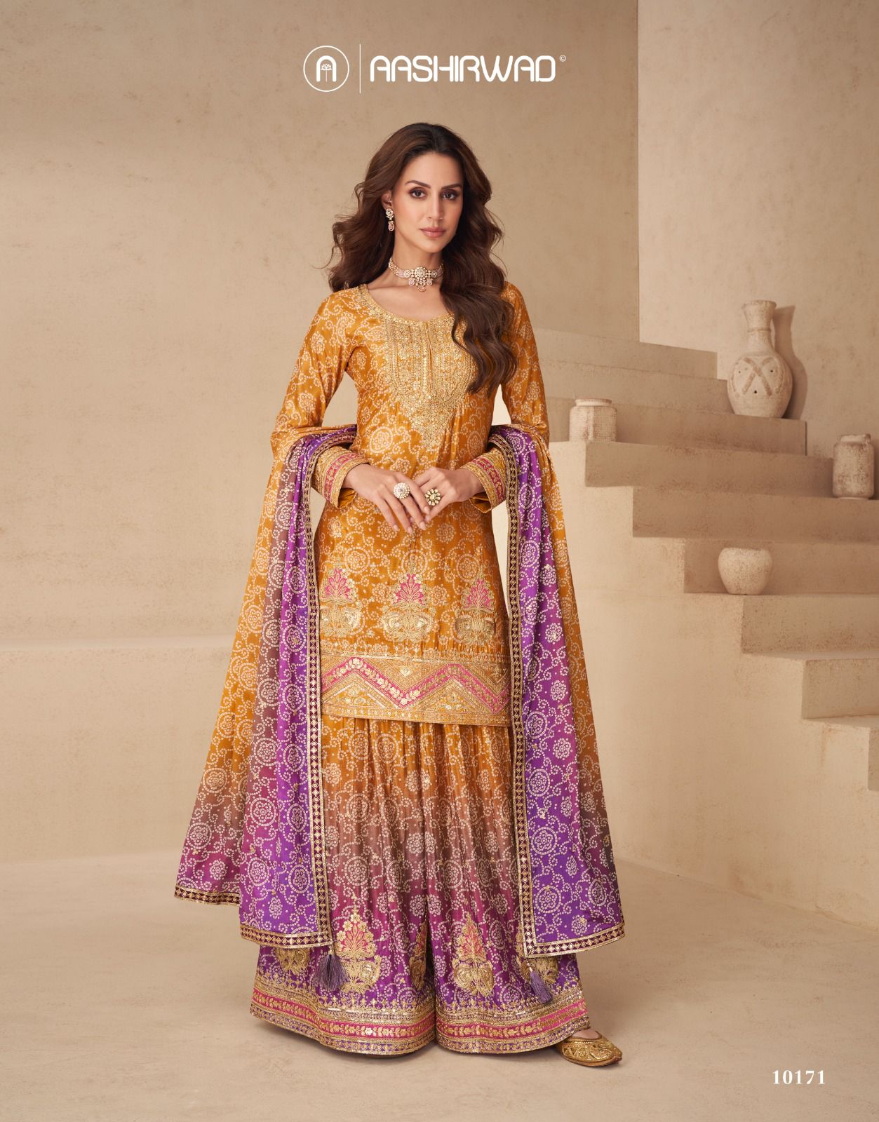 Netra Aashirwad Creation Chinon Readymade Suits Manufacturer