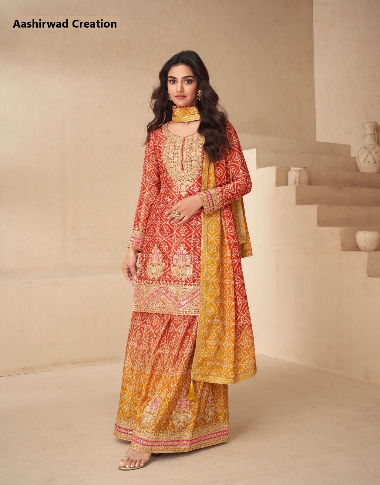 Netra Aashirwad Creation Chinon Readymade Suits Manufacturer