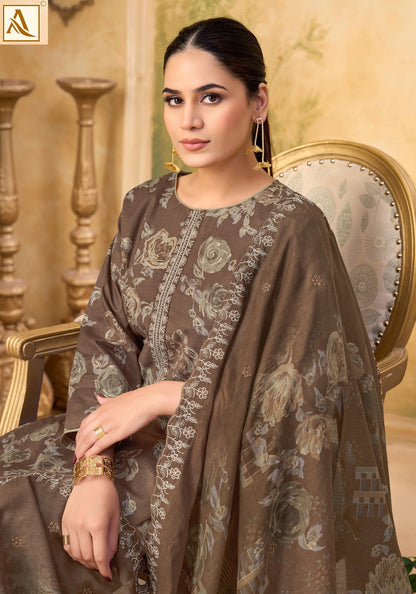 Netra Alok Cambric Cotton Karachi Salwar Suits Exporter