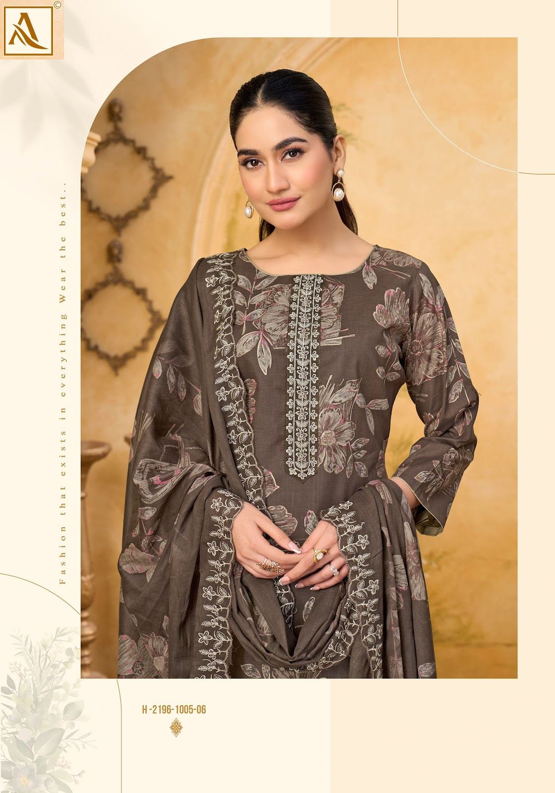 Netra Alok Cambric Cotton Karachi Salwar Suits Exporter