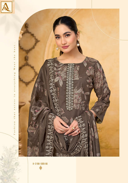 Netra Alok Cambric Cotton Karachi Salwar Suits Exporter