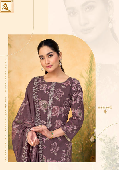 Netra Alok Cambric Cotton Karachi Salwar Suits Exporter