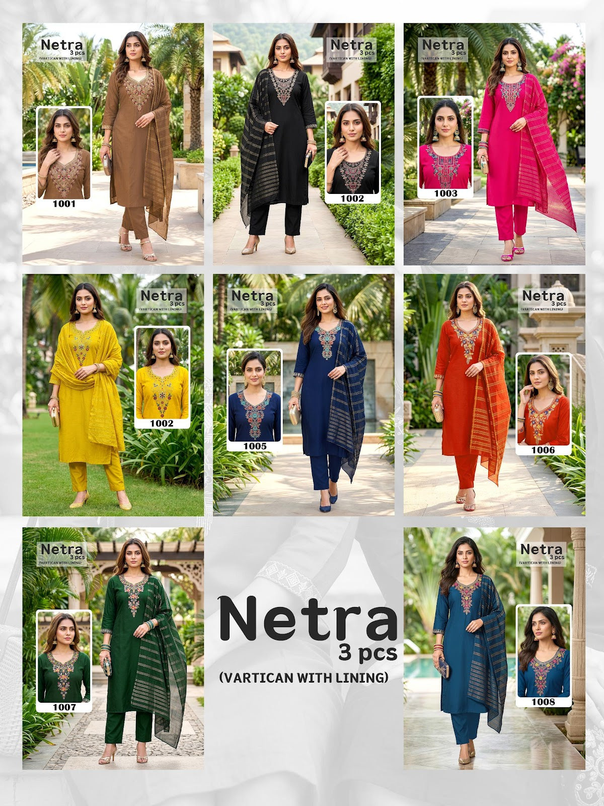 Netra Malviken Vatican Readymade Pant Style Suits Supplier Ahmedabad
