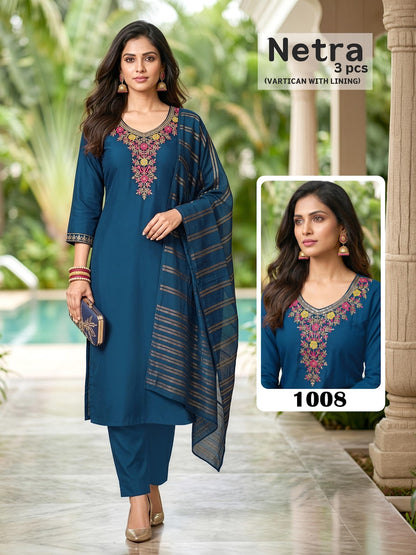 Netra Malviken Vatican Readymade Pant Style Suits Supplier Ahmedabad
