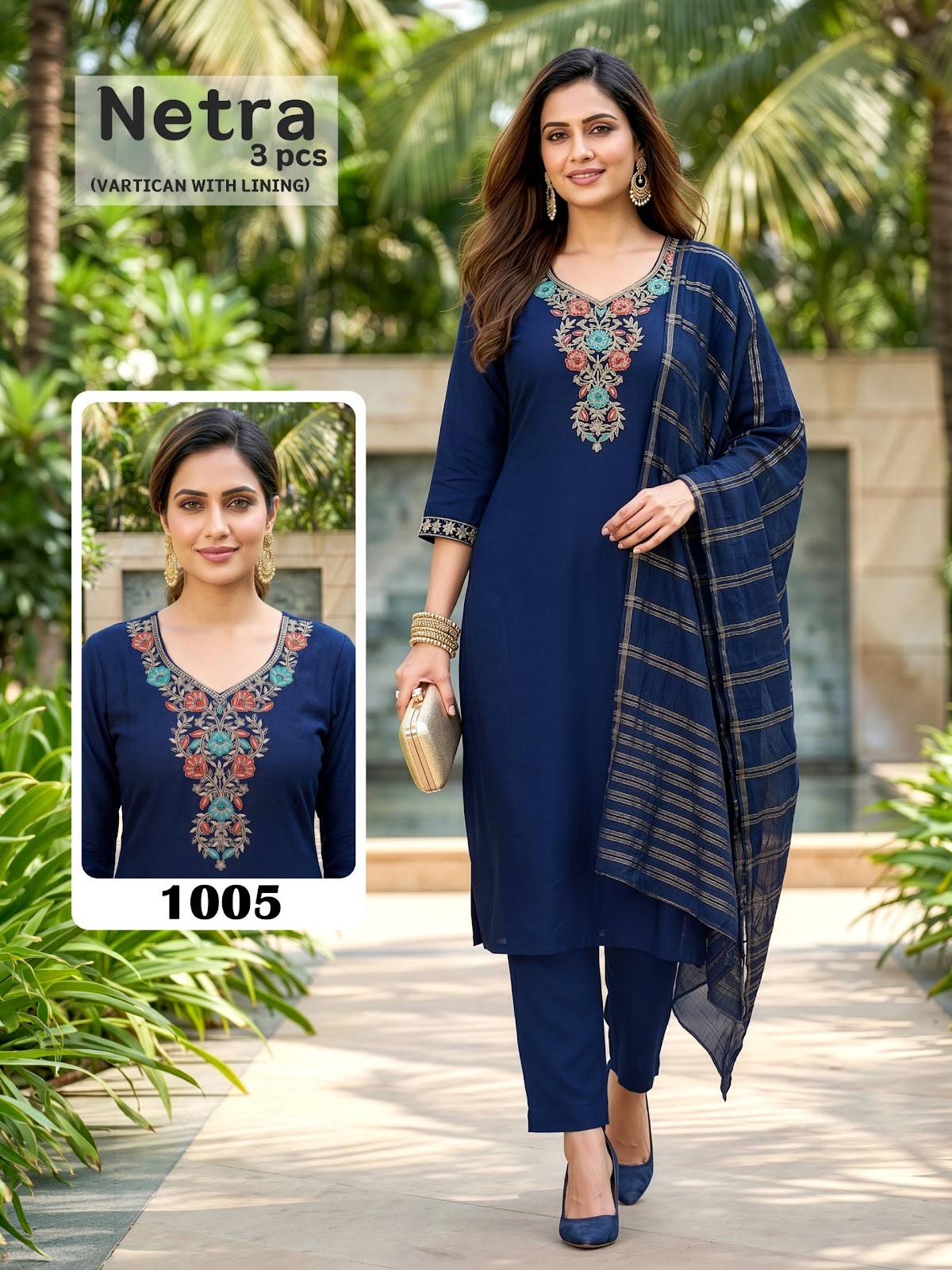 Netra Malviken Vatican Readymade Pant Style Suits Supplier Ahmedabad