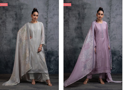 Netra Naariti Mul Chanderi Pant Style Suits Exporter Ahmedabad