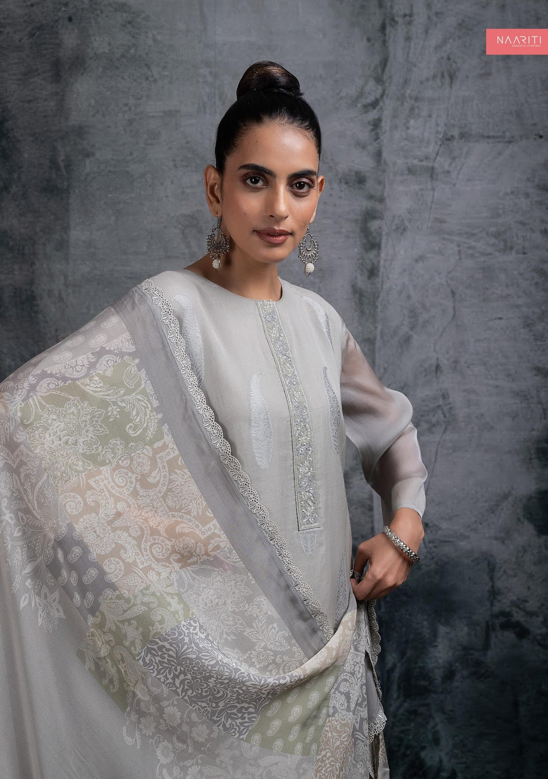 Netra Naariti Mul Chanderi Pant Style Suits Exporter Ahmedabad
