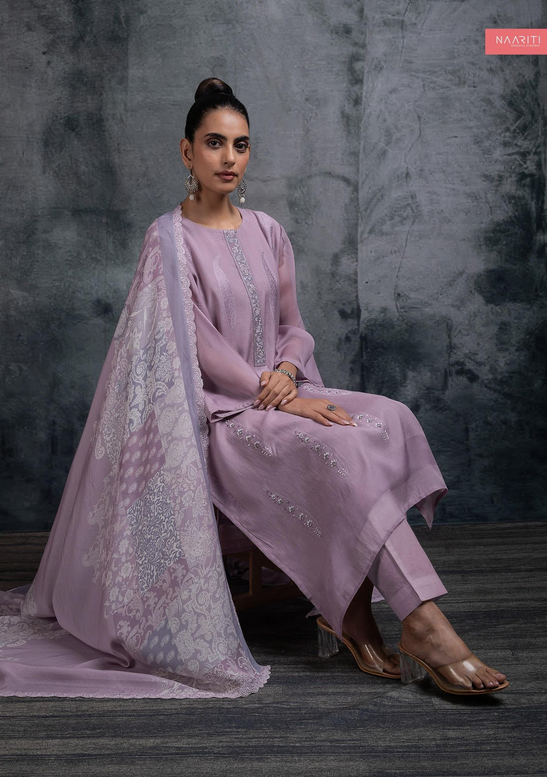 Netra Naariti Mul Chanderi Pant Style Suits Exporter Ahmedabad