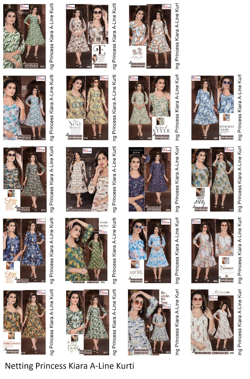 Netting Princess Kiara A-Line Kurti Wholesale Price