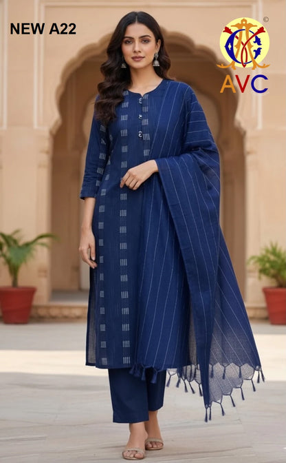 New A22 Avc Readymade Cotton Pant Suits Manufacturer