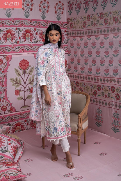 New Afrozeh Naariti Cotton Lawn Pant Style Suits Supplier