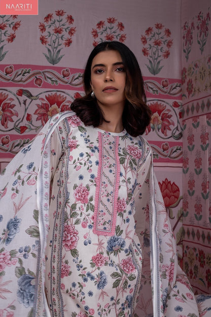 New Afrozeh Naariti Cotton Lawn Pant Style Suits Supplier