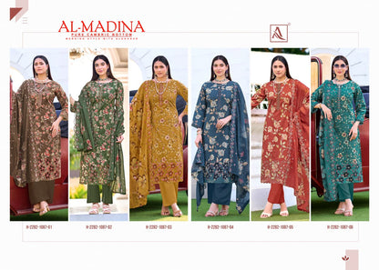 New Al Madina Alok Cambric Cotton Karachi Salwar Suits Wholesale Price