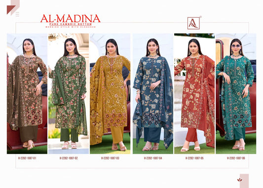 New Al Madina Alok Cambric Cotton Karachi Salwar Suits Wholesale Price
