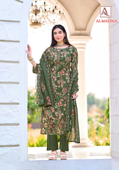 New Al Madina Alok Cambric Cotton Karachi Salwar Suits Wholesale Price