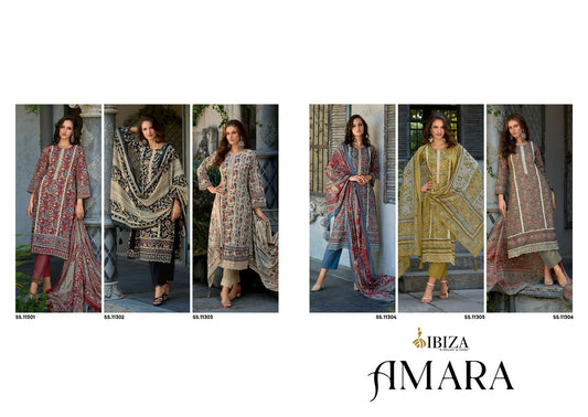 New Amara Ibiza Cambric Cotton Pant Style Suits Wholesaler Gujarat