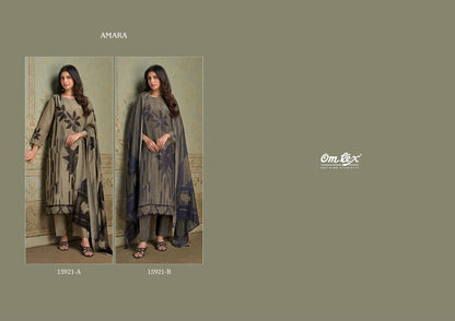New Amara Omtex Crape Pant Style Suits Manufacturer India