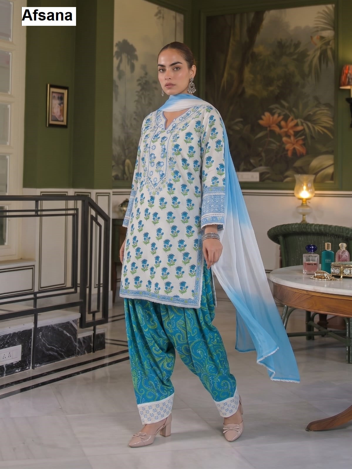 New Amina Afsana Reyon Pakistani Readymade Suits Wholesale Price