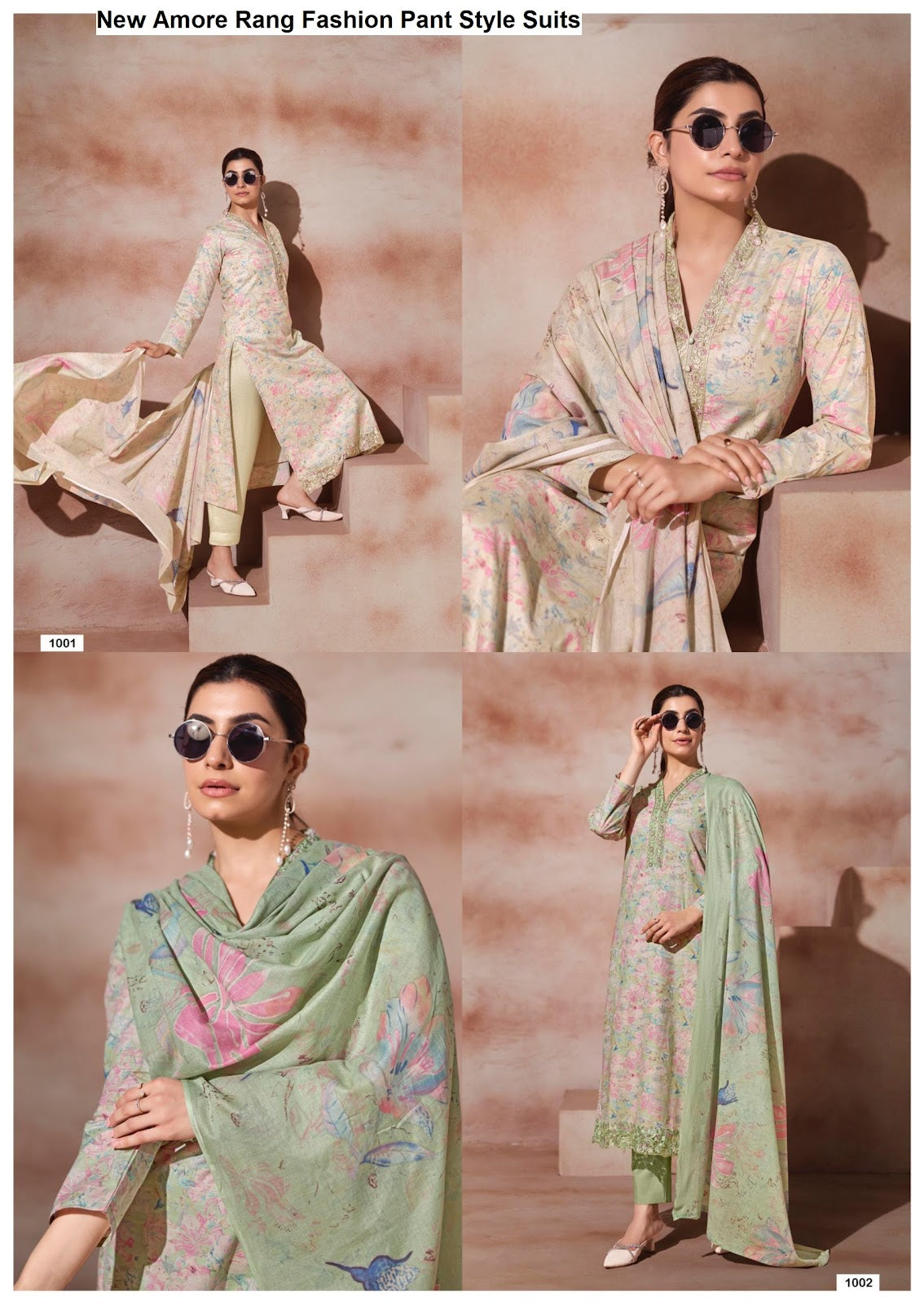 New Amore Rang Fashion Cotton Cambric Pant Style Suits Exporter