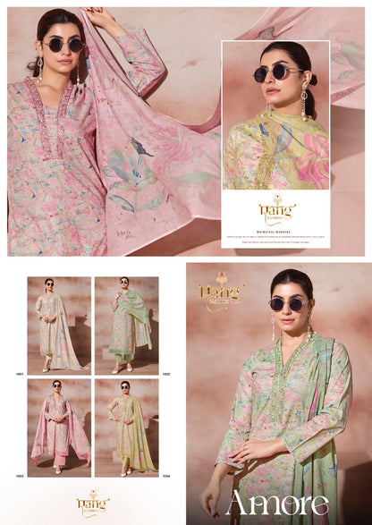 New Amore Rang Fashion Cotton Cambric Pant Style Suits Exporter