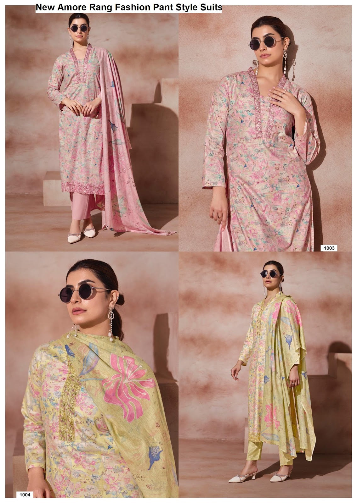 New Amore Rang Fashion Cotton Cambric Pant Style Suits Exporter