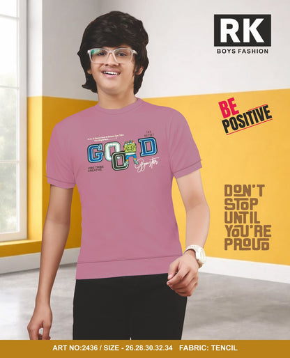 New Art No 2436 Rk Tencil Lycra Boys Tshirt Exporter Ahmedabad