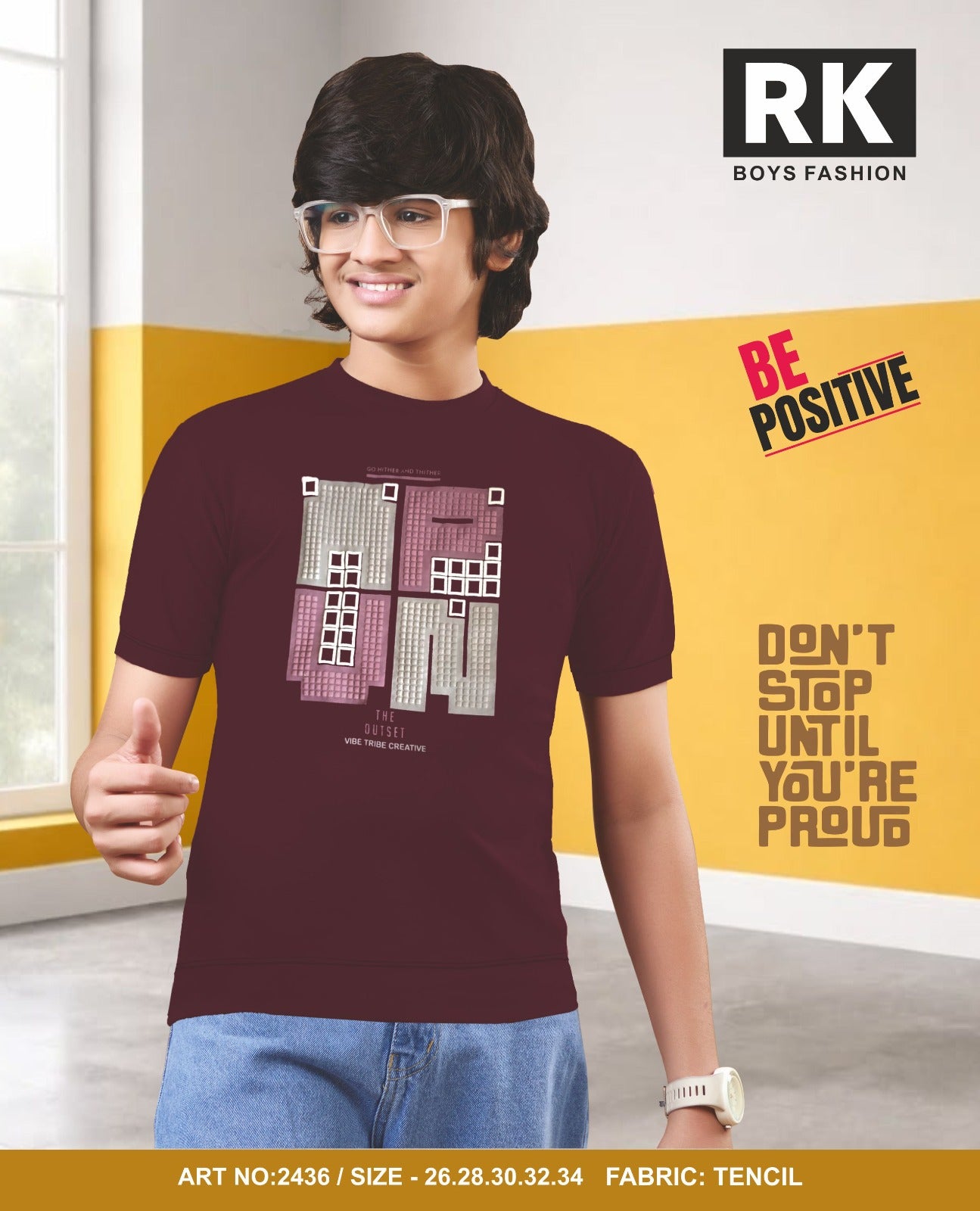New Art No 2436 Rk Tencil Lycra Boys Tshirt Exporter Ahmedabad