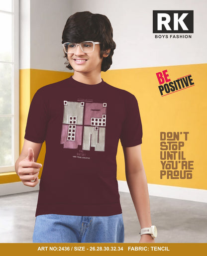 New Art No 2436 Rk Tencil Lycra Boys Tshirt Exporter Ahmedabad