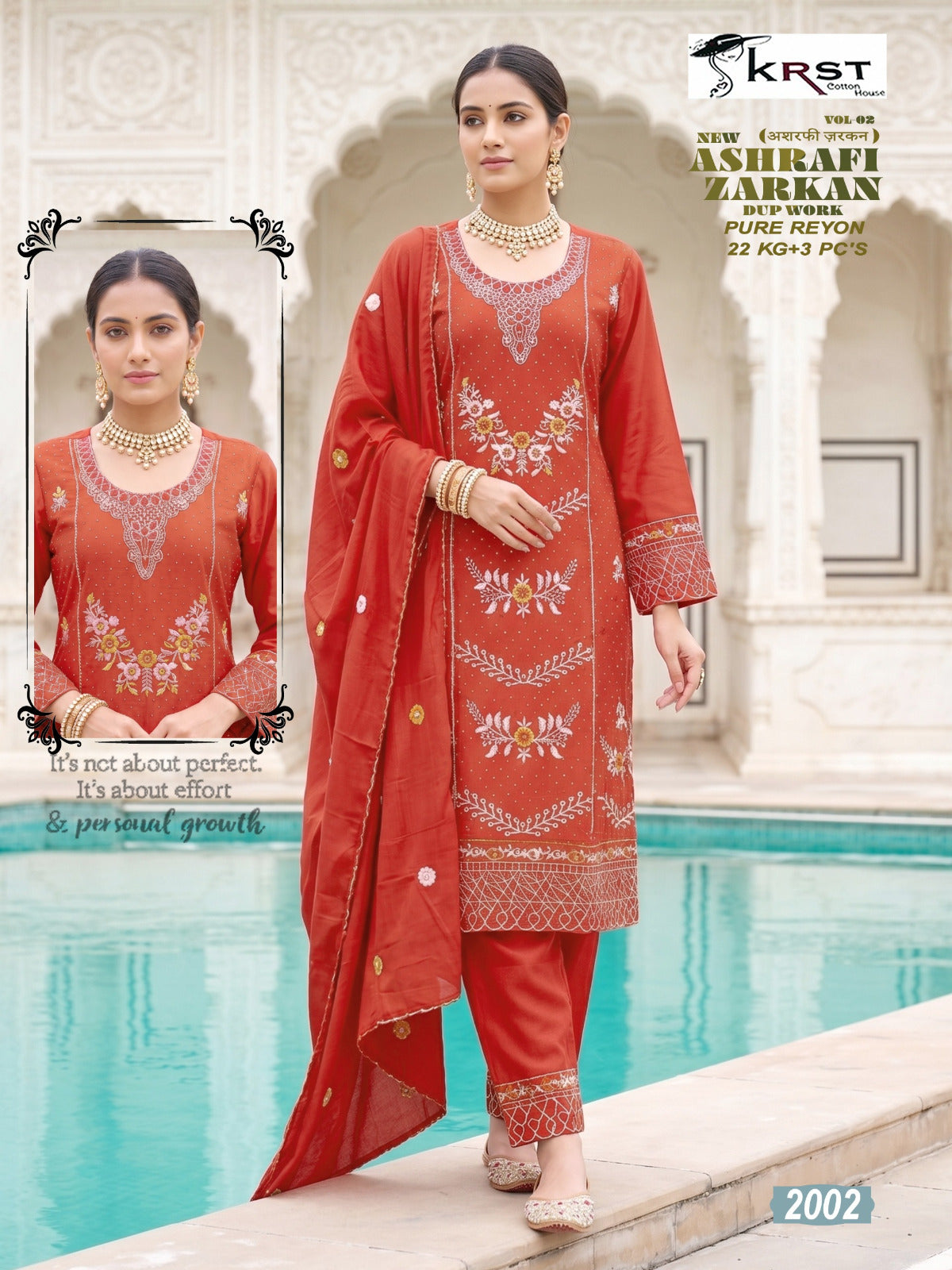 New Ashrafi Zarkan Vol 2 Krst Reyon Karachi Readymade Suits Wholesaler India