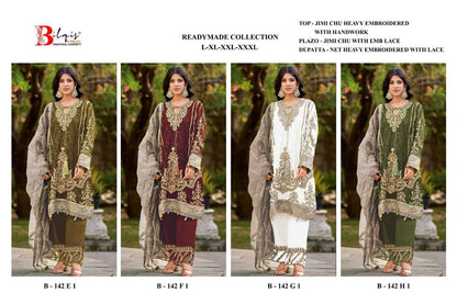 New B 142 E1 To H1 Bilqis Jimmy Choo Pakistani Readymade Suits Wholesaler Ahmedabad