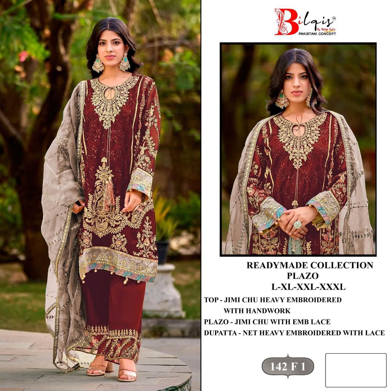 New B 142 E1 To H1 Bilqis Jimmy Choo Pakistani Readymade Suits Wholesaler Ahmedabad