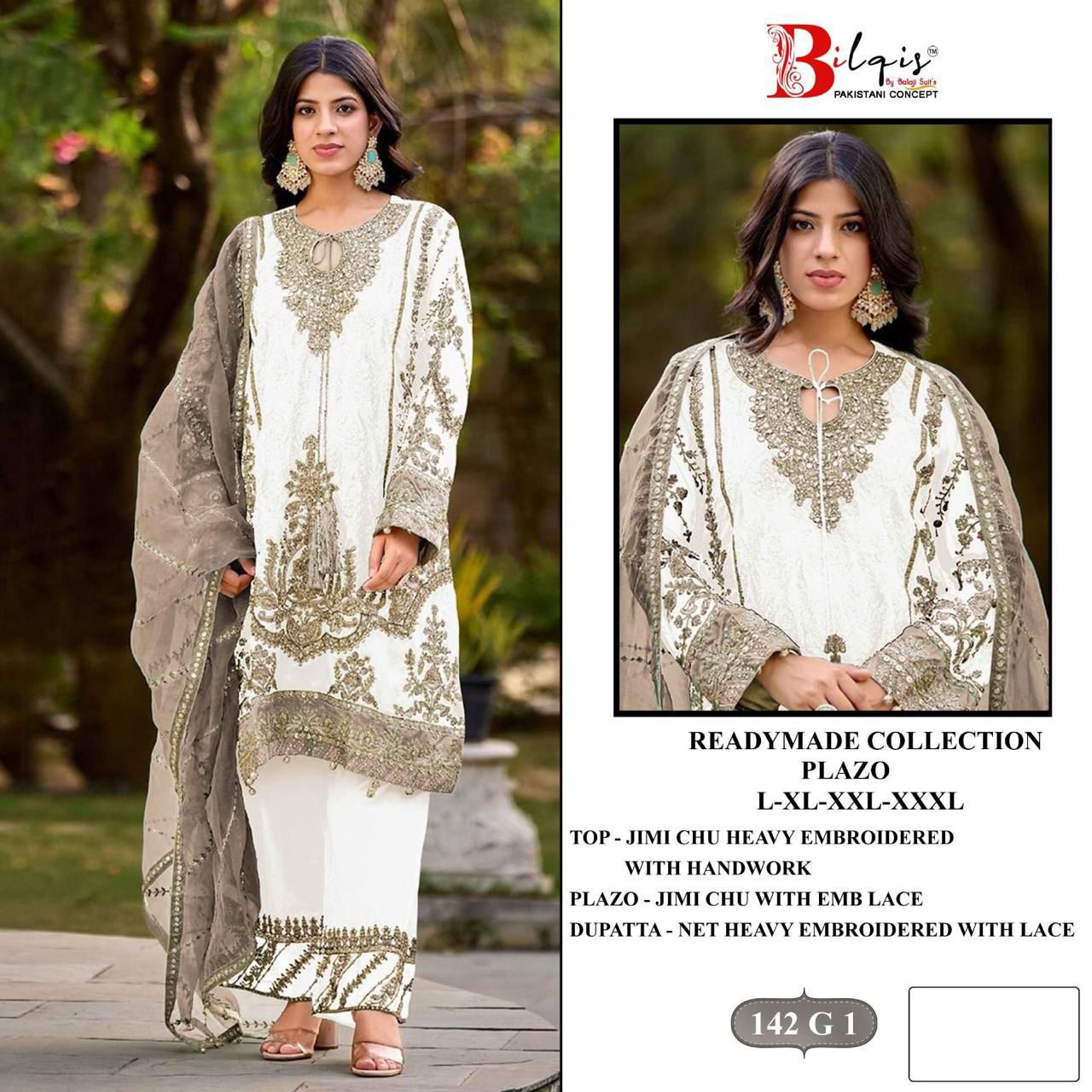 New B 142 E1 To H1 Bilqis Jimmy Choo Pakistani Readymade Suits Wholesaler Ahmedabad