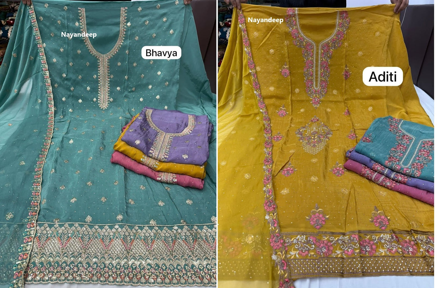 New Bhavya-Aditi Nayandeep Viscose Salwar Suits Supplier Gujarat