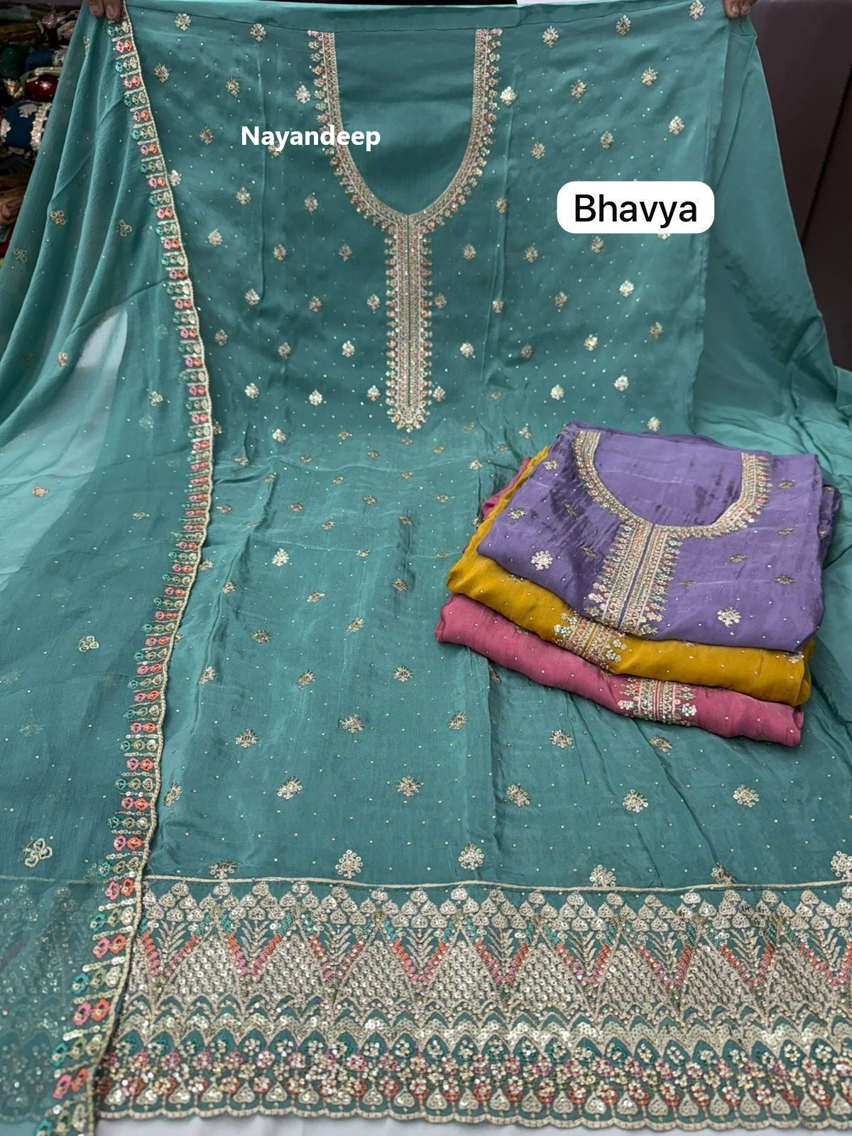 New Bhavya-Aditi Nayandeep Viscose Salwar Suits Supplier Gujarat