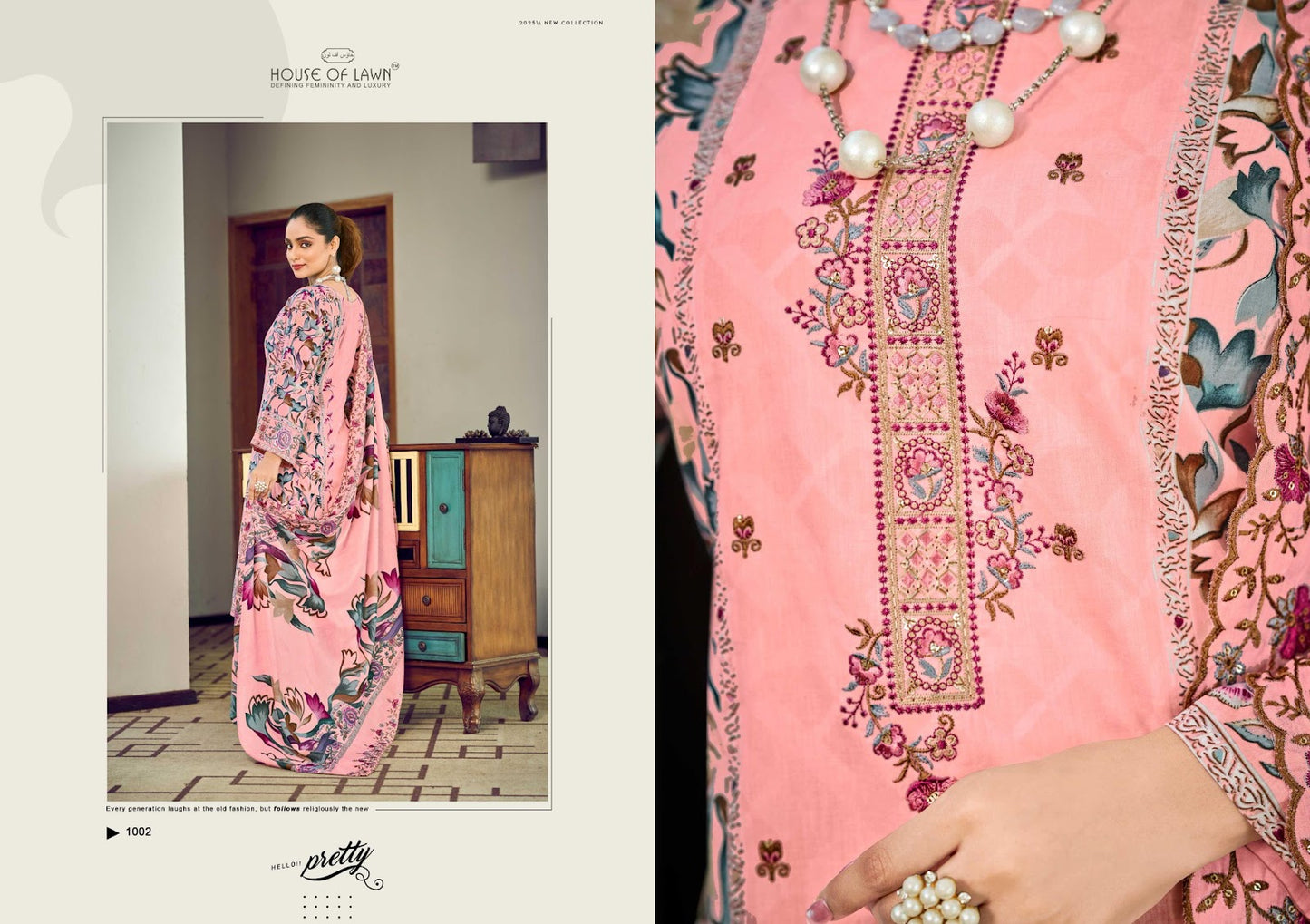 New Bin Saeed House Of Lawn Cotton Karachi Salwar Suits Supplier